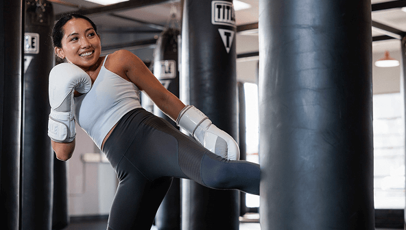 Woman boxing